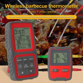 xinyee Smart Meat Thermometer Digital Wireless with Dual Probes Instant Read Magnetic Food Thermometer APP Control with Timing Alarm for Outside Grill BBQ with Standable and Hangable Stand