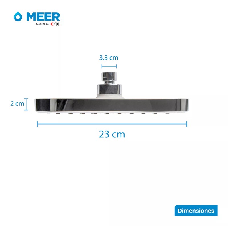 CNX Regadera Cuadrada De Abs Antisarro Con Autolimpieza Cnx