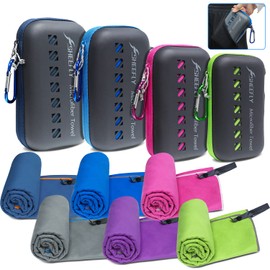 SHEEFLY Microfiber Camping Towel,Quick Dry Towel for Camping,Super Absorbent Ultra Soft Compact Lightweight Travel Towel Fast Dry Large Microfiber Towels for Body,Backpack,Fitness,Beach,Gym,Sport