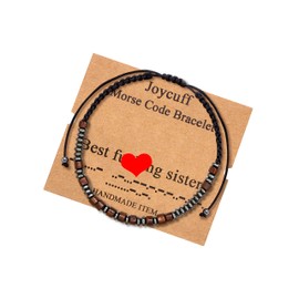 Morse Code Bracelets for Women - Funny Jewelry for Sister, Bestie & Best Friends - Inspirational & Motivational Graduation & Birthday Gifts