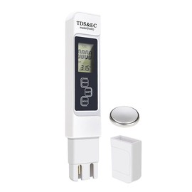 DiyStudio Digital TDS Meter, 3-in-1 TDS & EC & Thermometer Water Quality Tester 1% High Accuracy 0-9999ppm, Hold Function/LED Light/Carrying Case, Water Quality Measuring Instrument Suitable for Aquariums, Hydroponics, Swimming Pools, Agriculture, Hot Sp