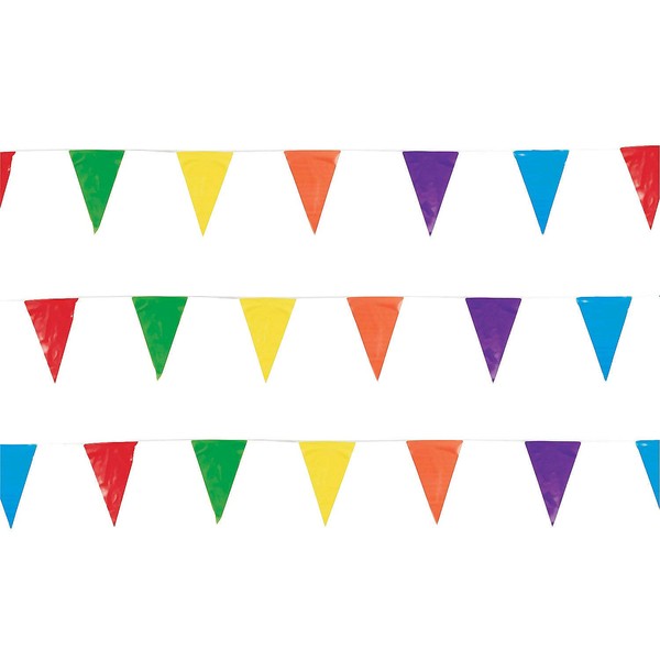 Multicolor Pennant Banner (100-Ft) for Party - Party Decor