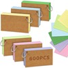 A7 Lined Index Cards, 600 Pieces Flashcards with Ring in
