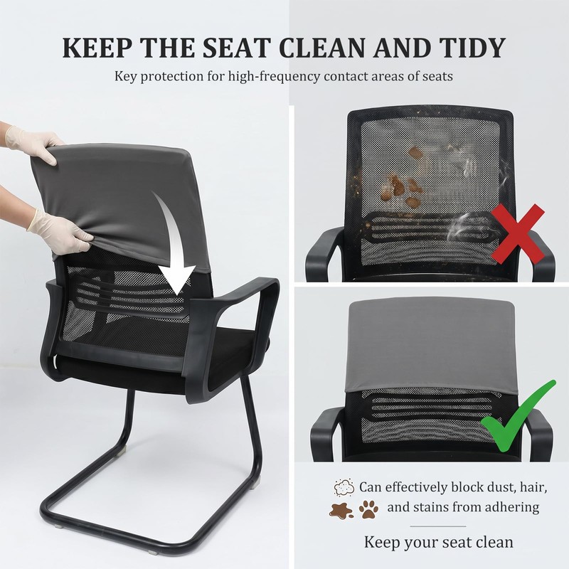 YUEKUNTJ 6Pcs Chair Back Covers, Dustproof Backrest Slipcover, 28×48cm Elastic