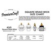 Square Braid Cotton Candle Wick - #3/0