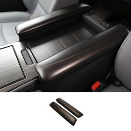 ERIDANUS Auto Accessories Fit for Toyota Sienna 2025 2024 2023 2022 2021 Central Armrest Box Panel Trim Cover (Peach Wood Style) ABS 2 PCS