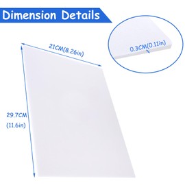 Aselected 10 PCS A4(210X297Mm) Kt Board 3Mm Thick Polystyrene Foam Board for Poster Making Model School Project Wedding Crafts Display (White)