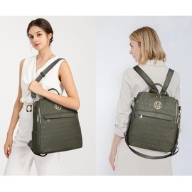 MKP COLLECTION Women Fashion Backpack Purse Multi Pockets Anti-Theft Rucksack Travel Shoulder Bag Handbag Set 2pcs