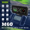 M60 Car Inclinometer for for Off-Road SUV Vehicles, MPH KMH
