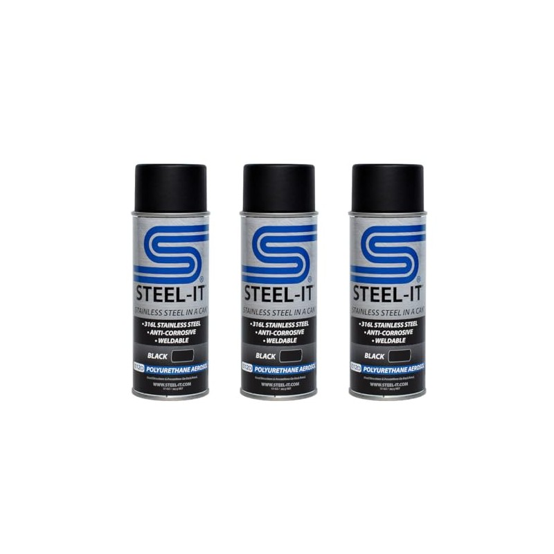 Steel-It Polyurethane Spray Paint, Industrial Coating with Stainless Steel, Weldable,