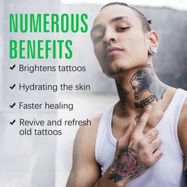 Soothing Gel Balm for Tattoo Repair, Healing Cream for Tattoo Aftercare to Revitalize and Restore Damaged Skin, New Tattoo Moisturizer and Brightener 60ml
