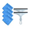 2 Squeegee and 4 Microfiber Cleaning Towel Bundle by Raynbeu