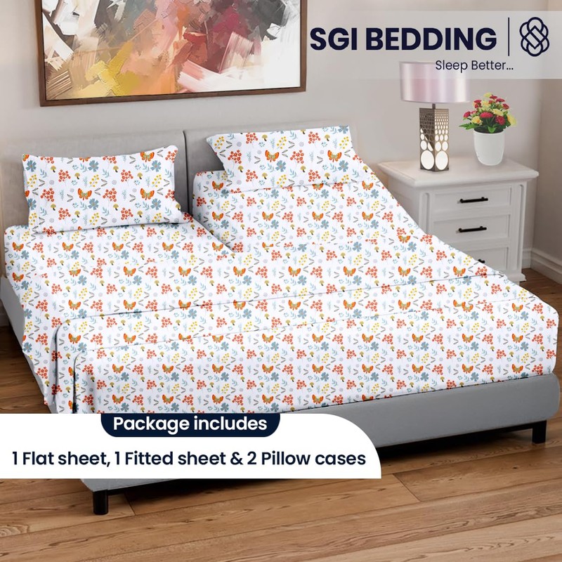 SGI bedding 32" Queen Split Top Flex Head Sheet 100%