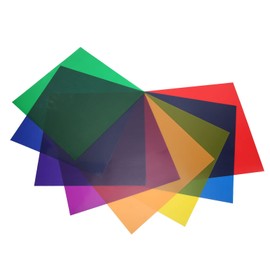 Acouto 11pcs Película de Filtro de Iluminación de Gel Corrección de Color Universal de Alta Translúcido para Luz Estroboscópica Fotografía de Luz LED Superposiciones de Colores Hojas de