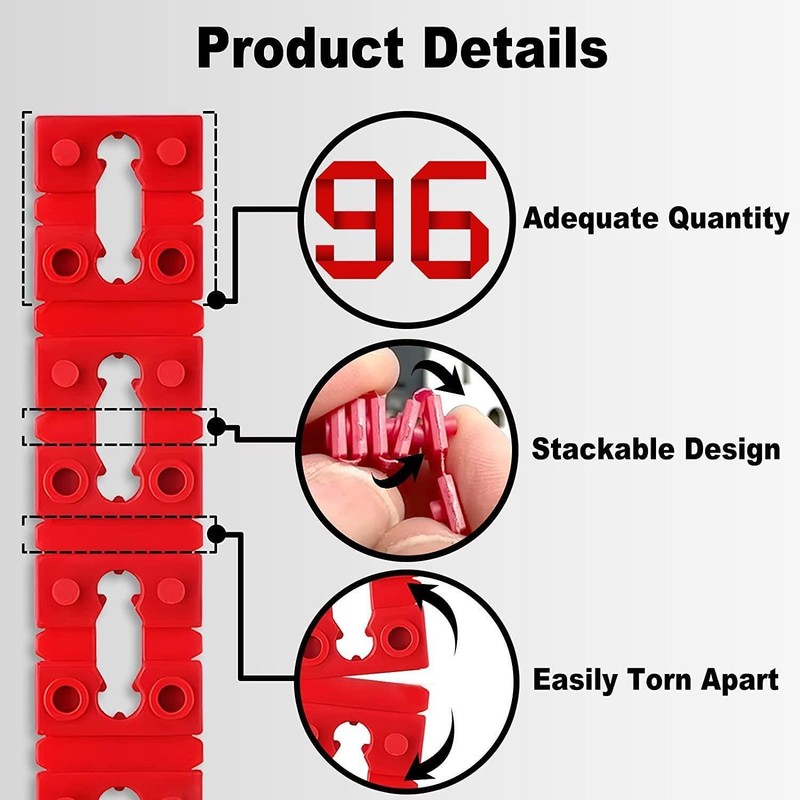 LALOCAPEYO 36pcs Bagged Red Power Switch Socket Gasket Twisted Combination