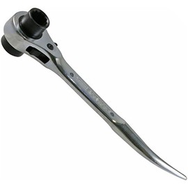 SUN UP Double Ended Ratchet Wrench, Curved Type, Shino Included, 0.7 x 7.1 inches (17 x 19 mm)