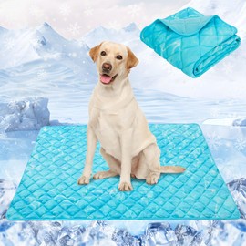 SCENEREAL Dog Cooling Mat for Small Meduim Breeds Dogs, 40"x60" Reversible Self- Cooling Mat for Summer Heat, Ice Cool Soft Pet Throw Blanket Use in Couch, Car, Seat, Bed- Machine Washable