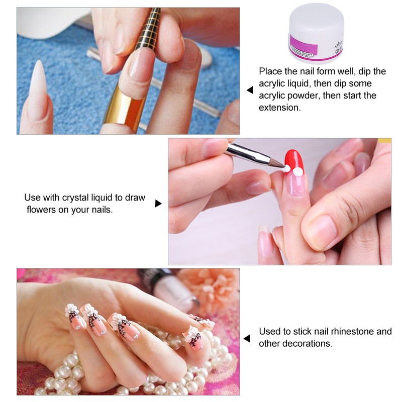 Nail Art Tools DIY Kit Professional Nail Acrylic Liquid 3pcs