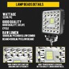 LED Tractor Work Lights MUVKQC 4 Inch 123W 12000lm Square