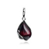 Ian and Valeri Co. Black Cherry Amber Sterling Silver Pendant