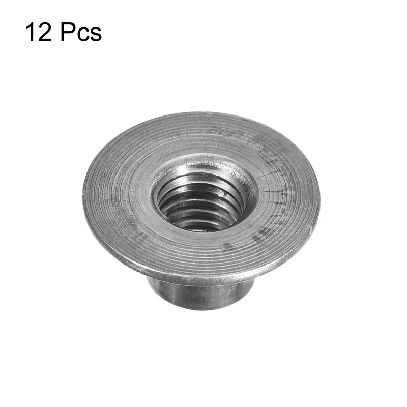 sourcing map M10 T-Nuts, 12pcs Carbon Steel Tee Nuts, Round