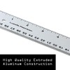 Ludwig Precision Aluminum Straight Edge Ruler, 12-INCH, Silver