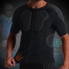 STONEKISS Men’s Chest Protective Shirts, Rib Protector Shirt with Zipper