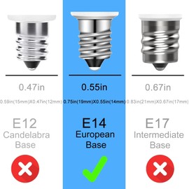 E14 led Bulb E14 European Base Bulb Turkish Lamp Bulb Replace Dimmable 8W Equivalent 80W Incandescent Bulb, AC 110V Daylight White 6000K, 800LM (6000K)