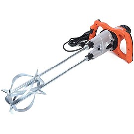 DNYSYSJ 1800W Portable Electric Concrete Cement Mixer,Electric Double Agitators Concrete Cement Mixer Grout Mud Mortar Stirrer