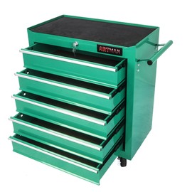 WTRAVEL Rolling Tool Chest with 5-Drawer Tool Box with Wheels Multifunctional Tool Cart Mechanic Tool Storage Cabinet for Garage, Warehouse, Workshop, Repair Shop (Green)