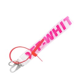 Fashion Letter Lanyard Keychain,Wristlet Keychain,Key Chain can Hang Key,Wallet,Jeans Decoration,Office Badge,Unisex Cool Wrist Lanyard (Rubber Rose Red)