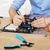 WGGE Wire Cutters Precision Flush Pliers with Supplementary Stripping, Cutting