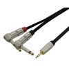 Mini-Jack to Dual Right-Angle 1/4" - DJ Smartphone Cable -