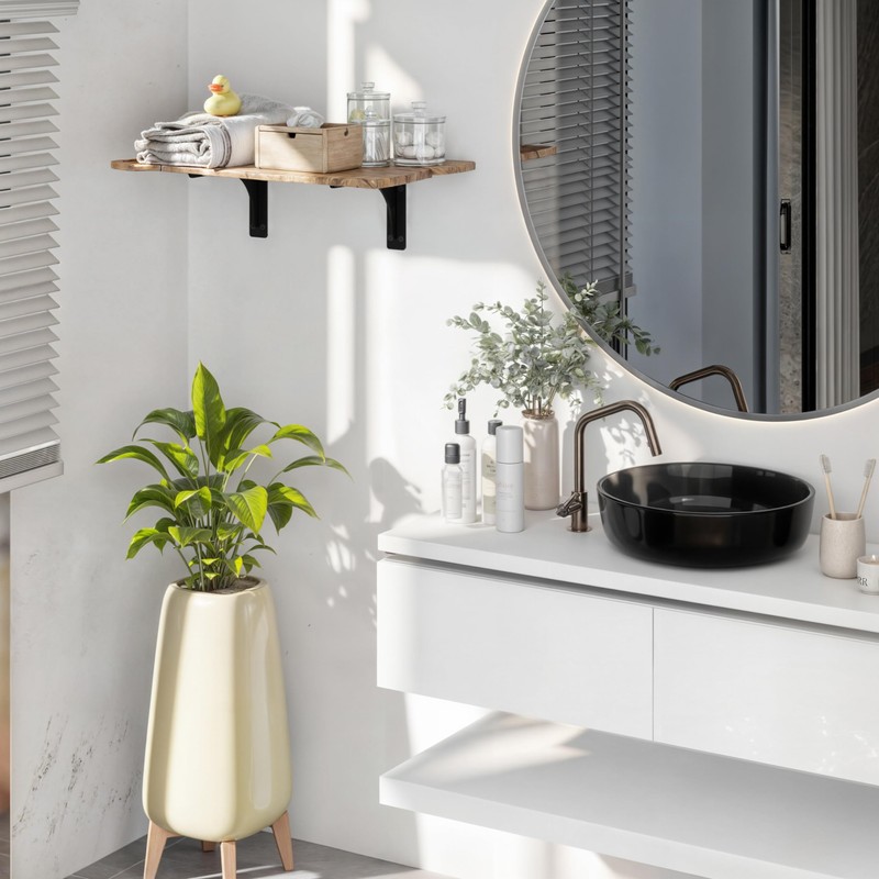 BATODA 10" x 6" L Bracket with Beam - Shelf