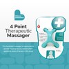 BioSwiss Handheld Full Body Massager, 4-Leg Pressure Point Massage Tool