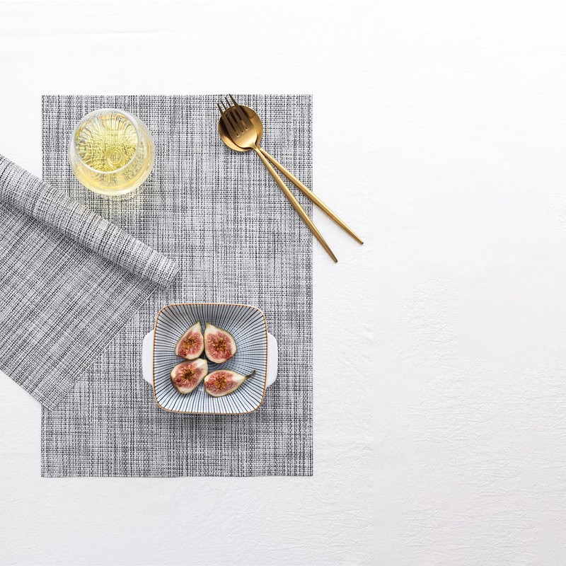 LEXMORE Placemats Set of 4 Vinyl/Plastic Woven Place Mats for