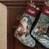 Manual Woodworkers Enchanted Jacquard Woven Tapestry Santa Stocking Santa