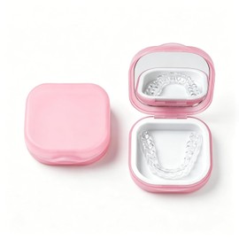 Guarda Dental, Estuche para Retenedores Dentales | Diseño de Ranura con Tapa Fácil de Abrir y Cerrar, Delicado y Compacto, Fácil de Llevar Contigo