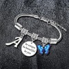 BESPMOSP Bracelet Gifts for Girls Women Letter A-Z Bracelet Blue
