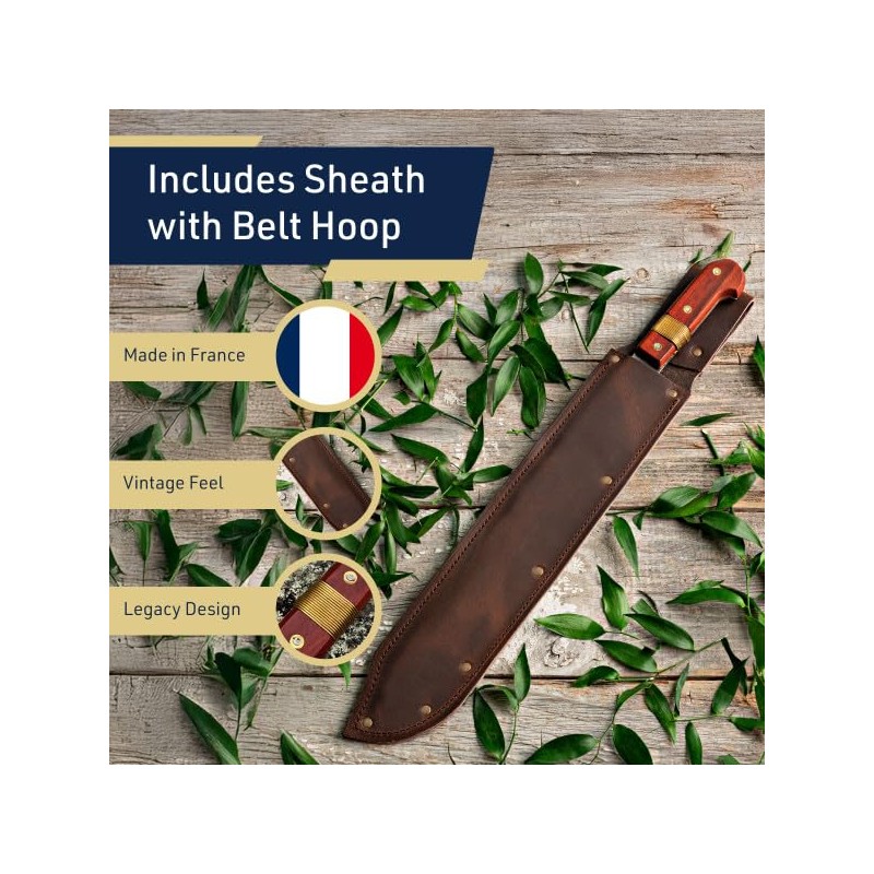 Heavy Duty Machete Knife - 18.5” Full Tang Machete for
