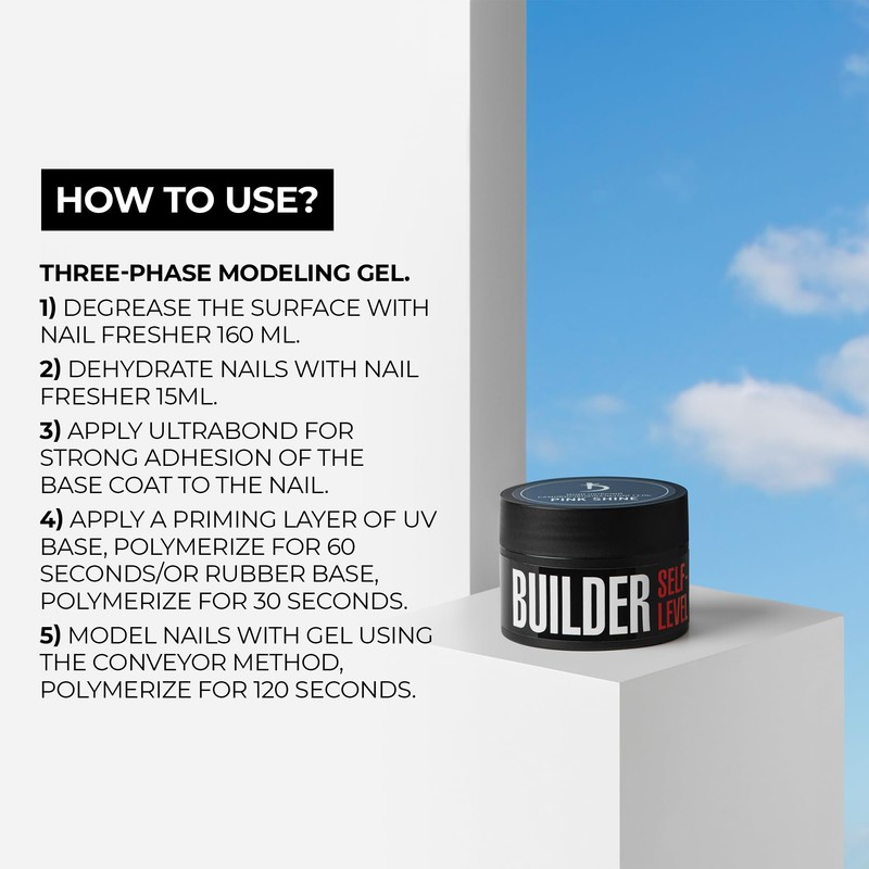 K Professional Builder Gel - Self Level - Nail Modelling