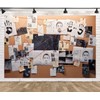 Loccor 5x3ft Fabric Detective Backdrop Police Office Evidence Investigation Board