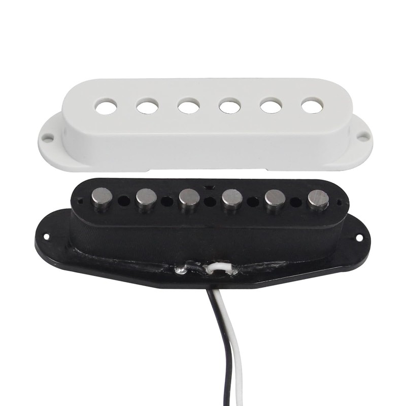 FLEOR Alnico 5 HSS Single-Coil+Humbucker Pickup Neck+Middle+Bridge Pickup（14-15K）Set, White