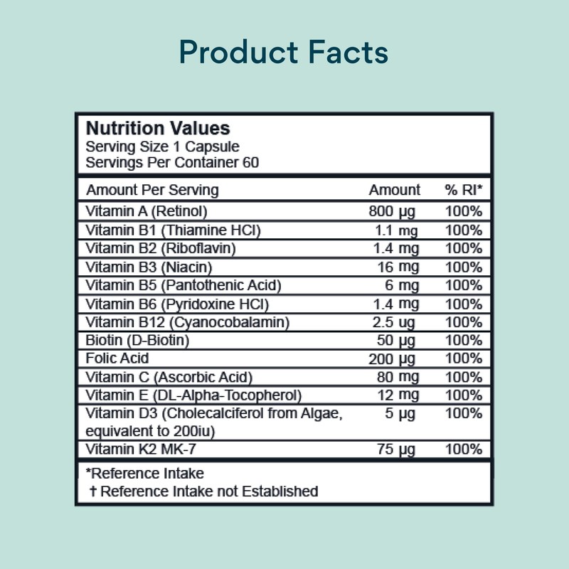 Bettervits Multivitamin | 13 Essential Ingredients | 100% RDA |