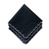 MZLIU Women Black Handkerchiefs Cotton Hankies with Embroidered Scalloped Edge