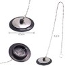 DBOO 2 Pack Universal Bathtub Plug And Chain Drain Stopper