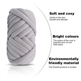 Yuragim Dicke Wolle zum Handstricken, 500g Länge 25M Sperrige Armstricken Wolle Chunky Yarn Wolle zum Häkeln Dickes Garn, DIY Hand Chunky Strickdecke für Sticken Werfen Sofa Decke (Dunkelgrau)