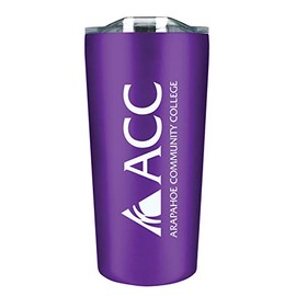 Arapahoe Community College Double Walled Soft Touch Tumbler, Design-1 - Purple