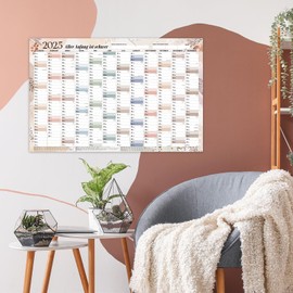 Wall Calendar 2025, Calendar 2025 Wall Calendar in Poster Size, 34.9 x 23 inches, Folded - Wall Planner 2025, January - December 2025, Annual Calendar, Sheets