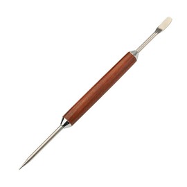 Barista Coffee Latte Art Pen, Stainless Steel Espresso Decorating Tool with Rosewood Handle